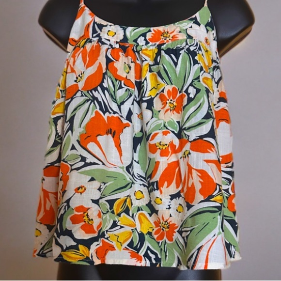 Women’s Melbourne Crop Top Spaghetti Strap Color Coral Bloom Size XS - Picture 7 of 7